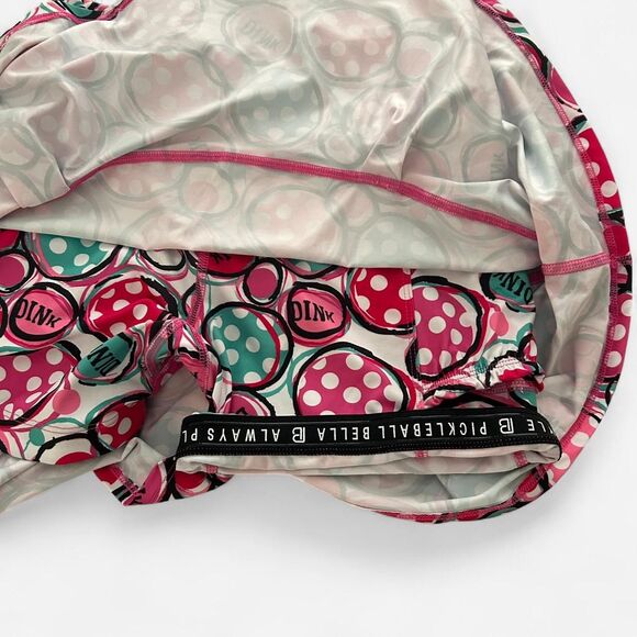 Pickleball Bella Pink “Dink” Print A-Line Ruffle Skort – Size 2 - Picture 4 of 7